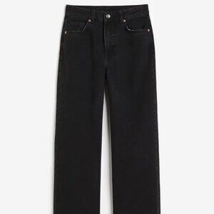 H&M wide-leg long pale denim blue